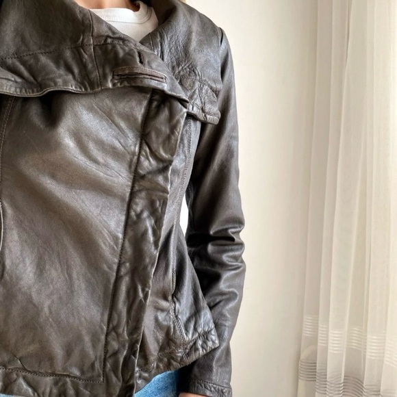Allsaints Spitalfields Women's Leather Twist Knot Hyde Jacket - Picture 4 of 13